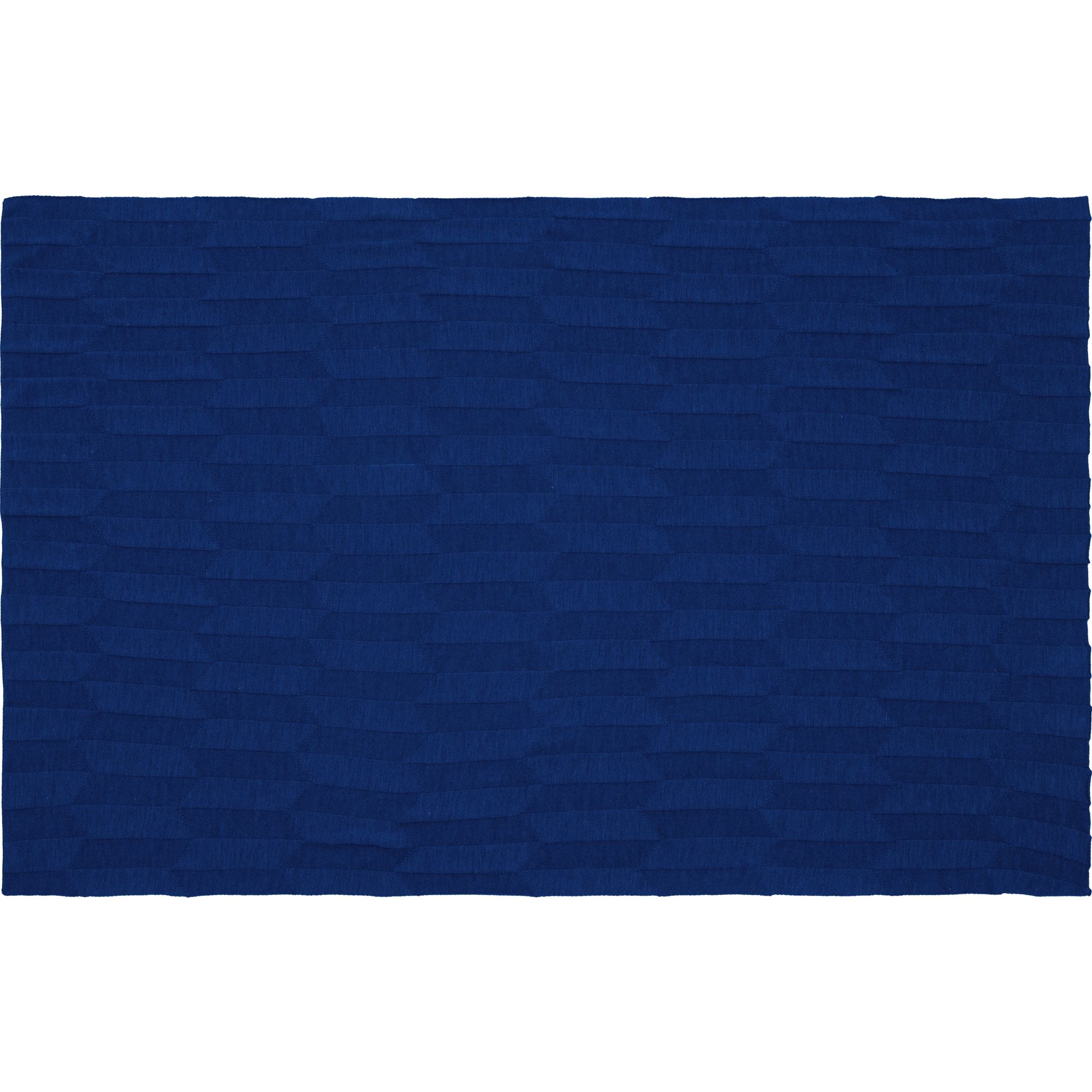 COLOR KNIT: вязаный плед темно-синего кобальтового цвета, деталь